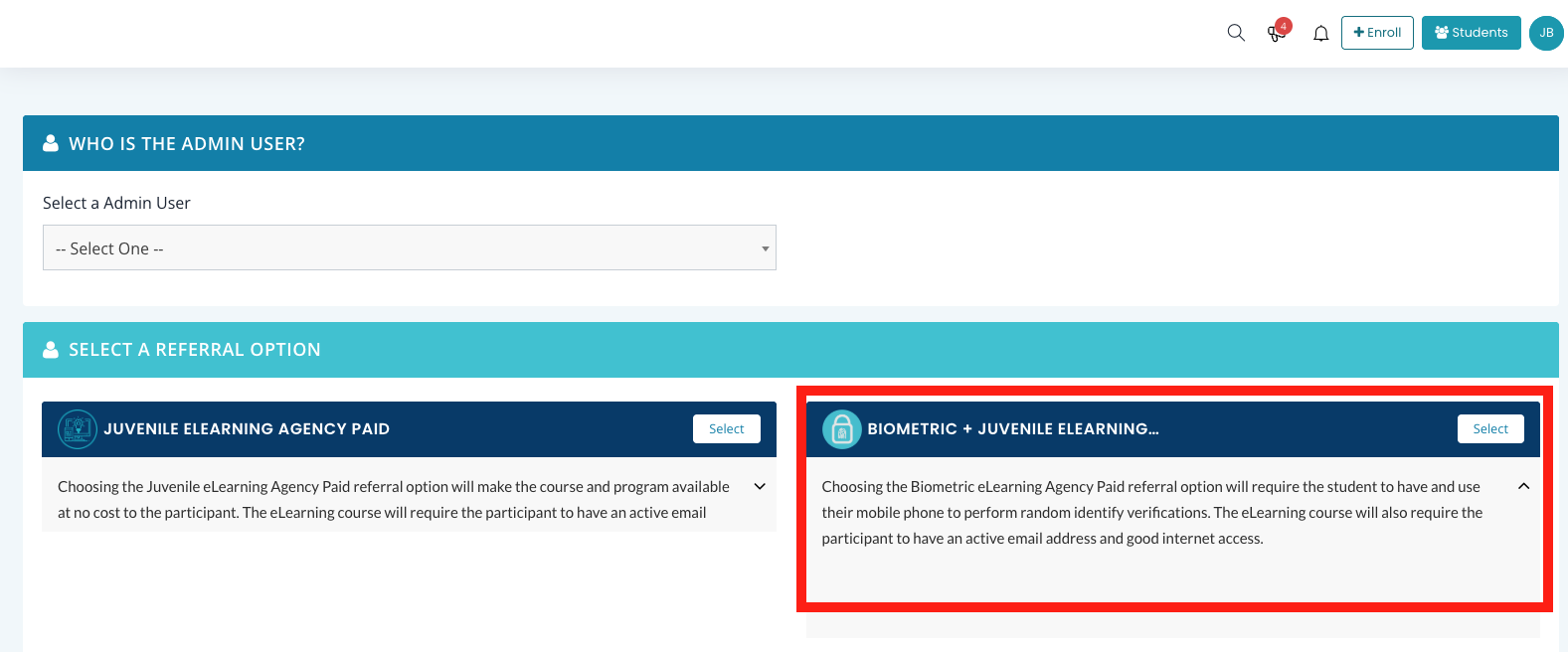 Biometric Check-in Feature