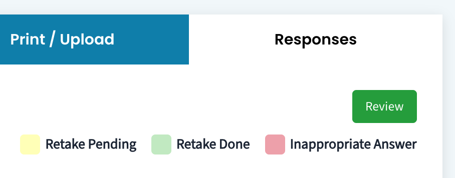 Select the "Responses" tab